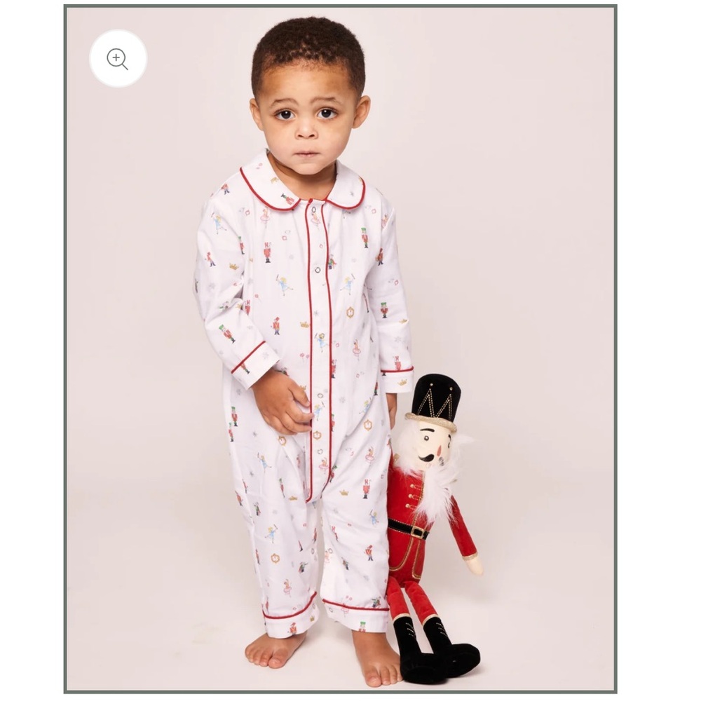 Petite Plume Cotton Nutcracker Baby Christmas Pajamas Romper